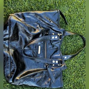 Isabella Fiore Iconic Tote With Brass Studs Black Preloved EUC